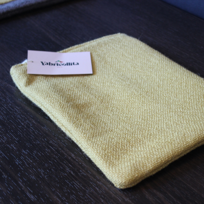 Funda para tablet tejido liso color amarilla