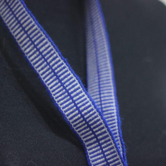 Lanyard Gama Azul — cordillate en lana de alpaca